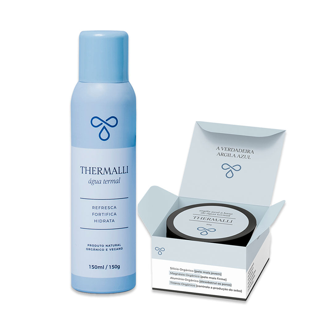 Kit Thermalli - Água Termal 150ml + Argila Azul 60g