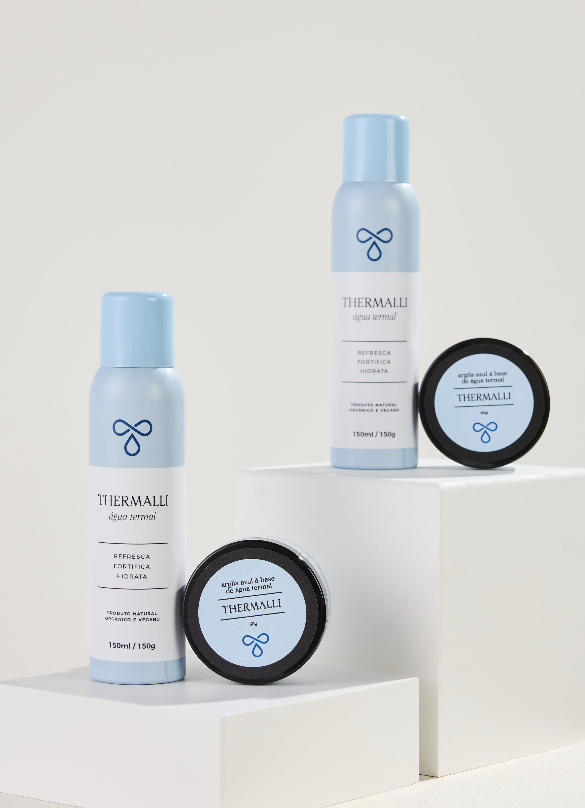 Kit Beleza em Dobro - 2 Águas Termais 150ml + 2 Argilas Azuis 60g